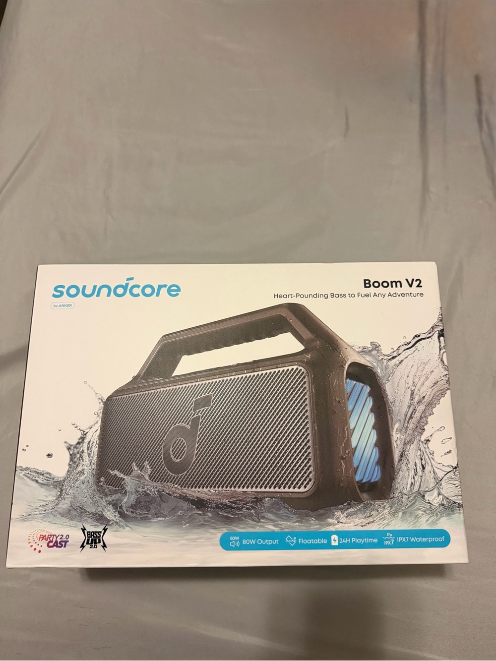 Anker Soundcore Black & Blue Portable Bluetooth Speaker with Handle